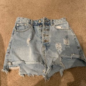 Princess Poly Denim Button up skirt